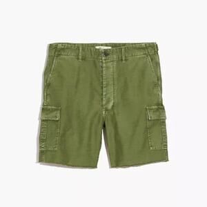 New Madewell Cutoff Cargo Shorts In Green Women's Size 26